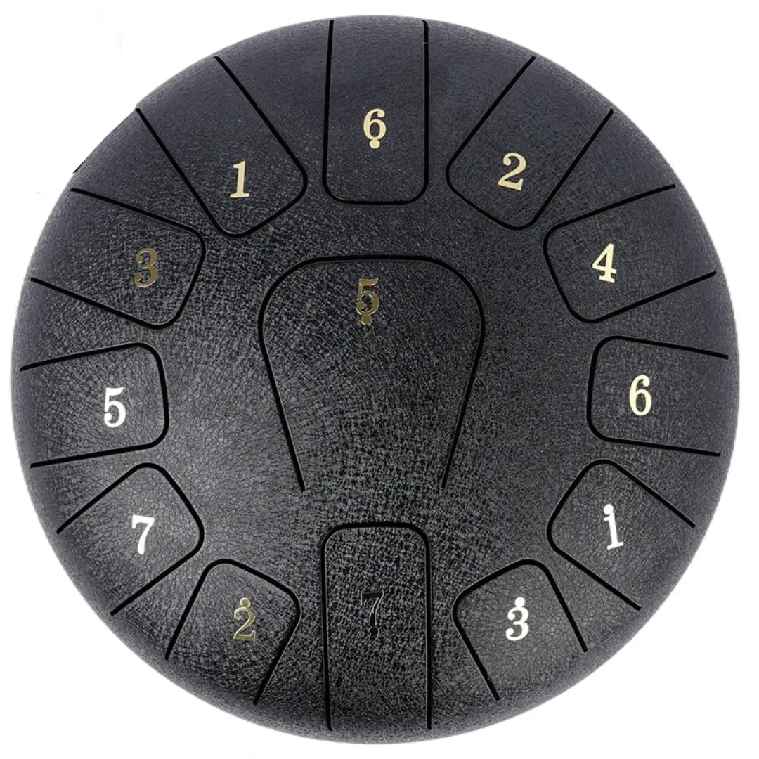 Tongue Drum Coffret Complet 10" — Méditation, Tambour à Langue Acier, 13 Notes, Do Majeur