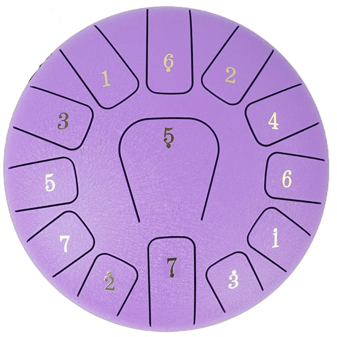 Tongue Drum Coffret Complet 10" — Méditation, Tambour à Langue Acier, 13 Notes, Do Majeur